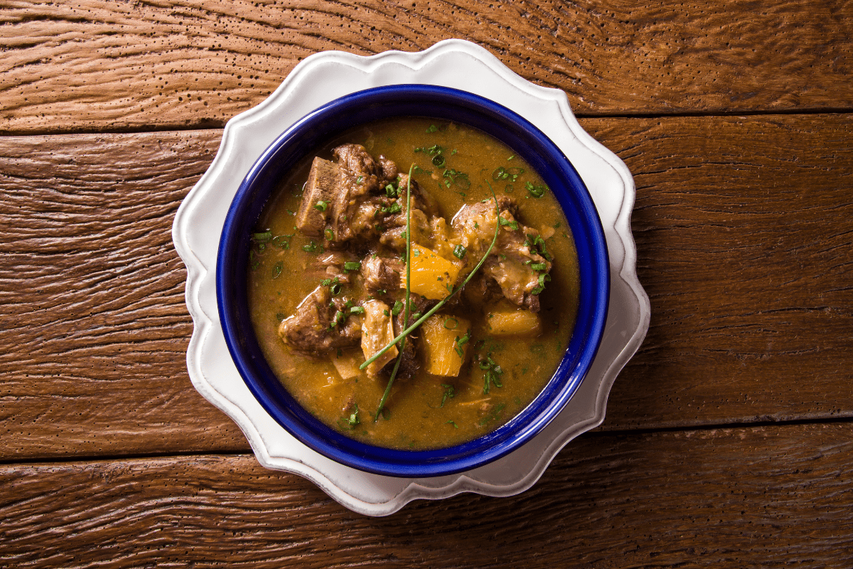 vaca atolada, a Brazilian short rib stew with yuca root